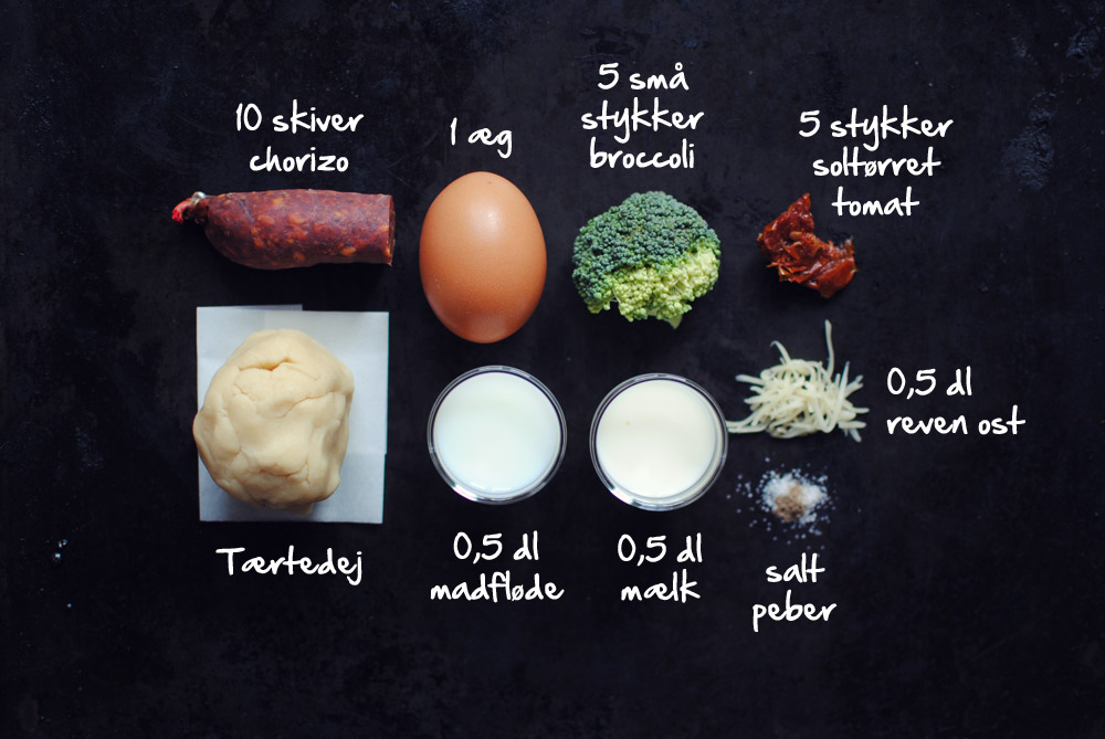 Opskrift: Tærte med chorizo og broccoli | Frk. Kræsen