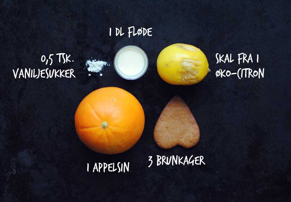 Opskrift: Trifli med appelsin og brunkager | Frk. Kræsen