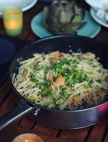 Opskrift: Pasta med kantareller, bacon og timian | Frk. Kræsen