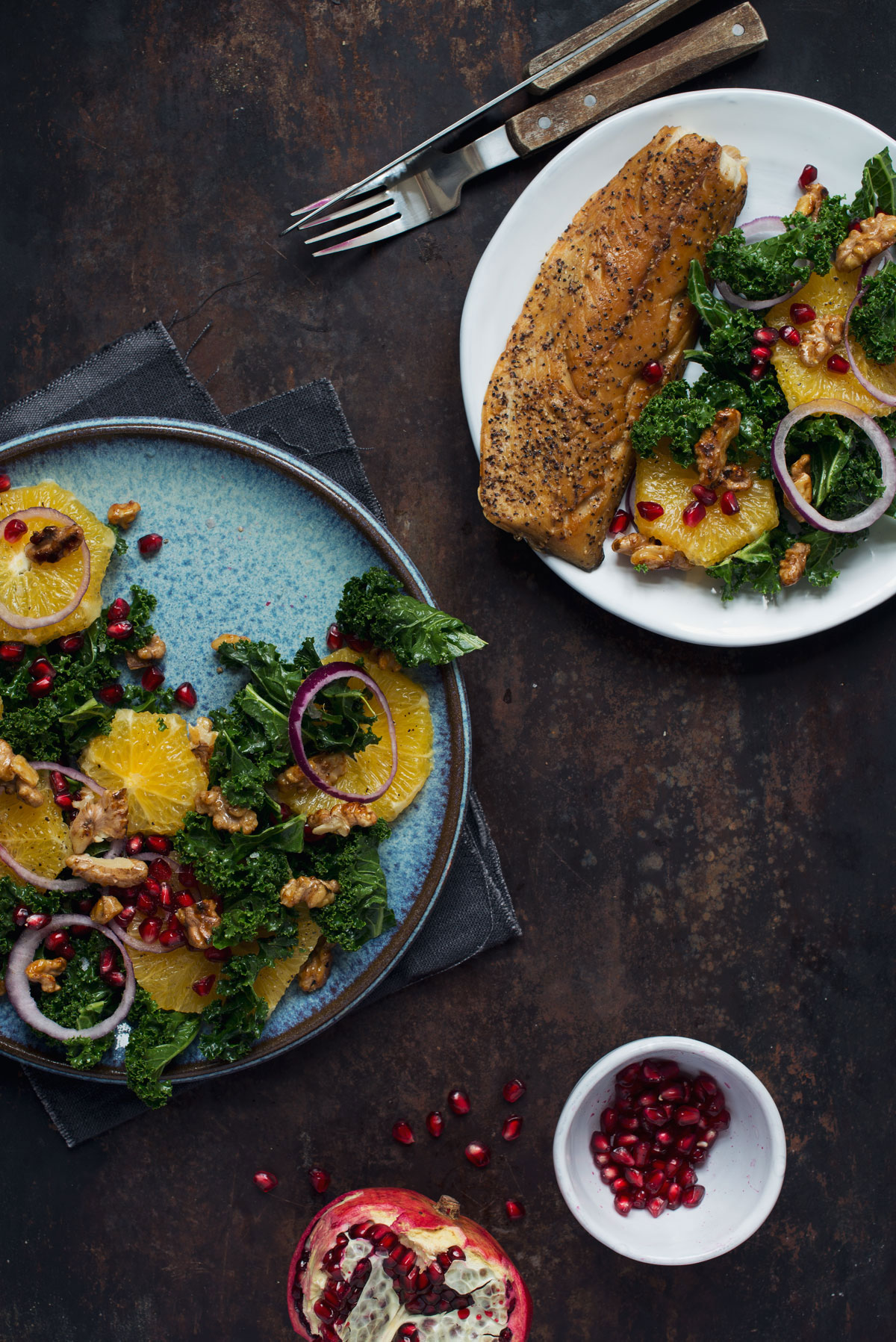 Opskrift: Salat med grønkål og appelsin | Frk. Kræsen