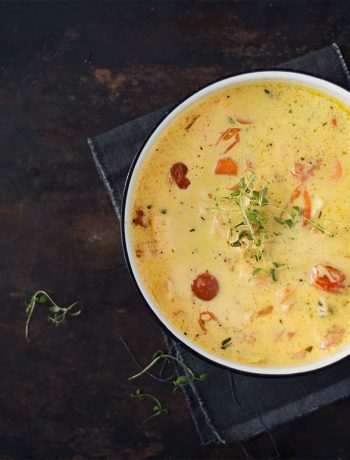 Opskrift: Suppe med laks og safran