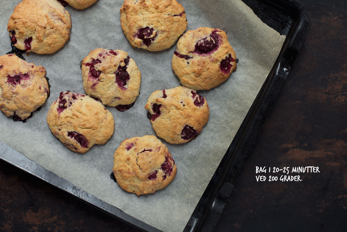 Opskrift: Scones med hindbær