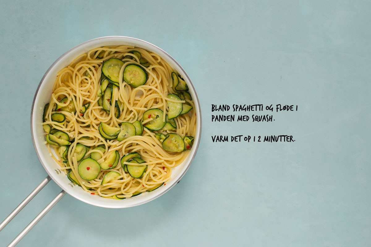 Opskrift: Vegetarisk pasta med squash og citron | Frk. Kræsen