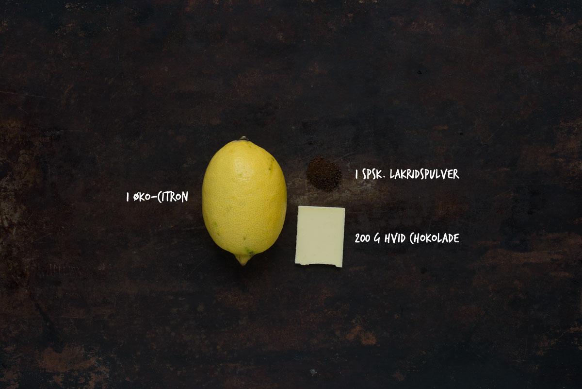 Opskrift: Hvidt chokoladebrud med lakrids og citron | Frk. Kræsen