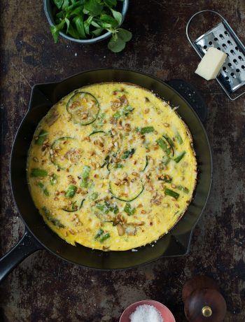 Opskrift: Omelet med squash og asparagus | Frk. Kræsen