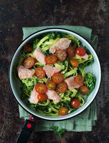 Opskrift: Pasta med laks og pesto | Frk. Kræsen