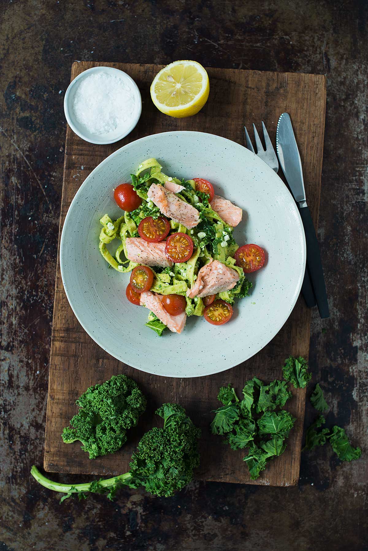 Opskrift: Pasta med laks og pesto | Frk. Kræsen