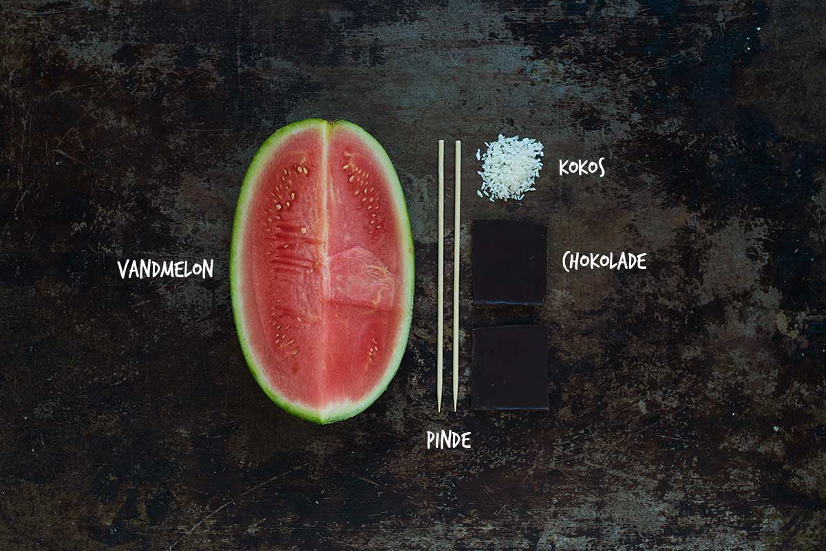 Opskrift: Ispinde med vandmelon og chokolade | Frk. Kræsen