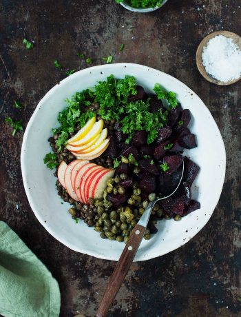 Opskrift: Salat med linser, rødbeder og æble | Frk. Kræsen