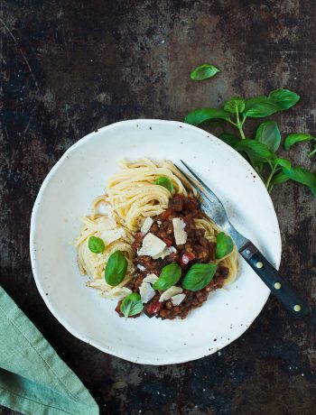 Opskrift: Vegetarisk bolognese | Frk. Kræsen