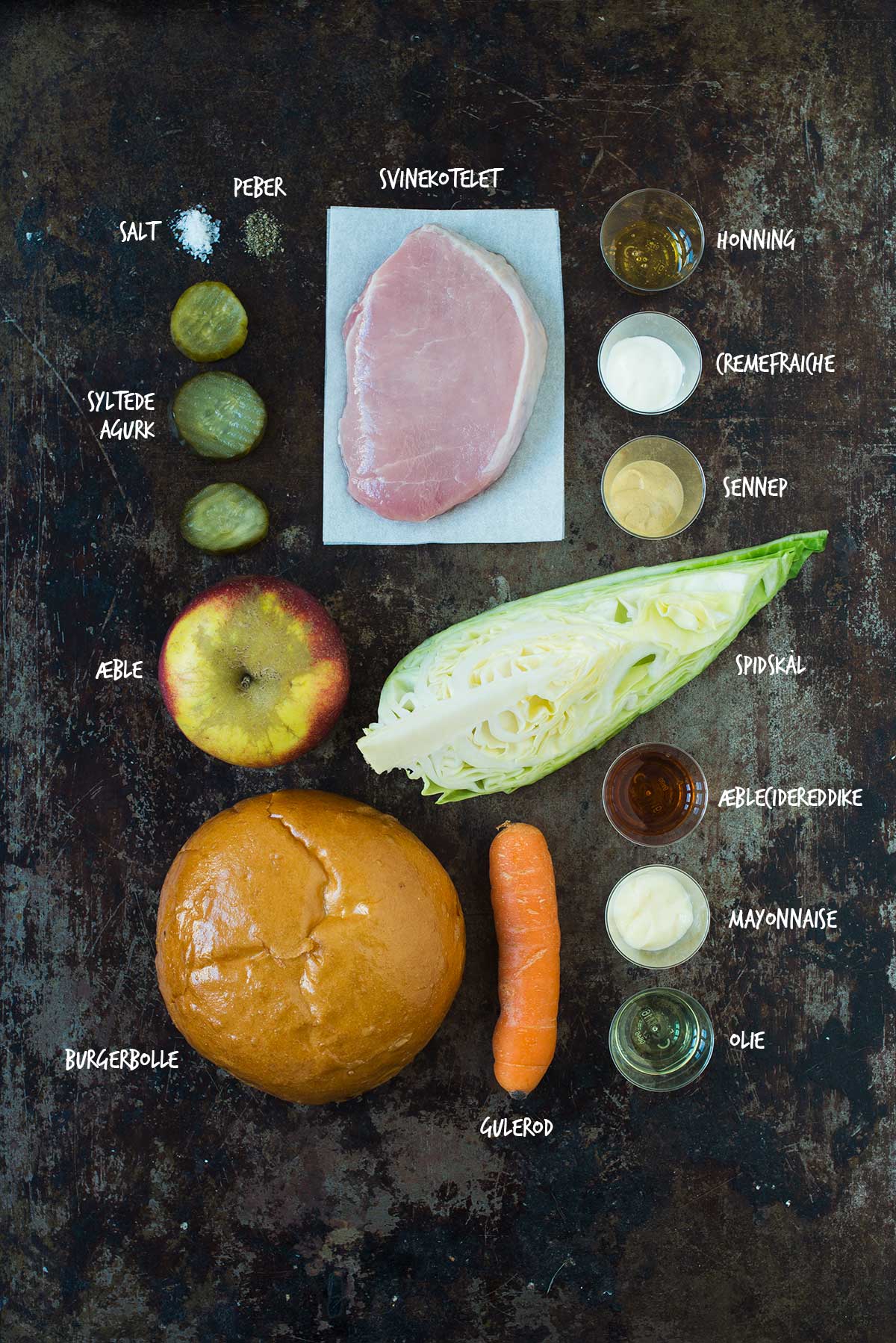 Opskrift: Burger med svinekotelet og coleslaw | Frk. Kræsen